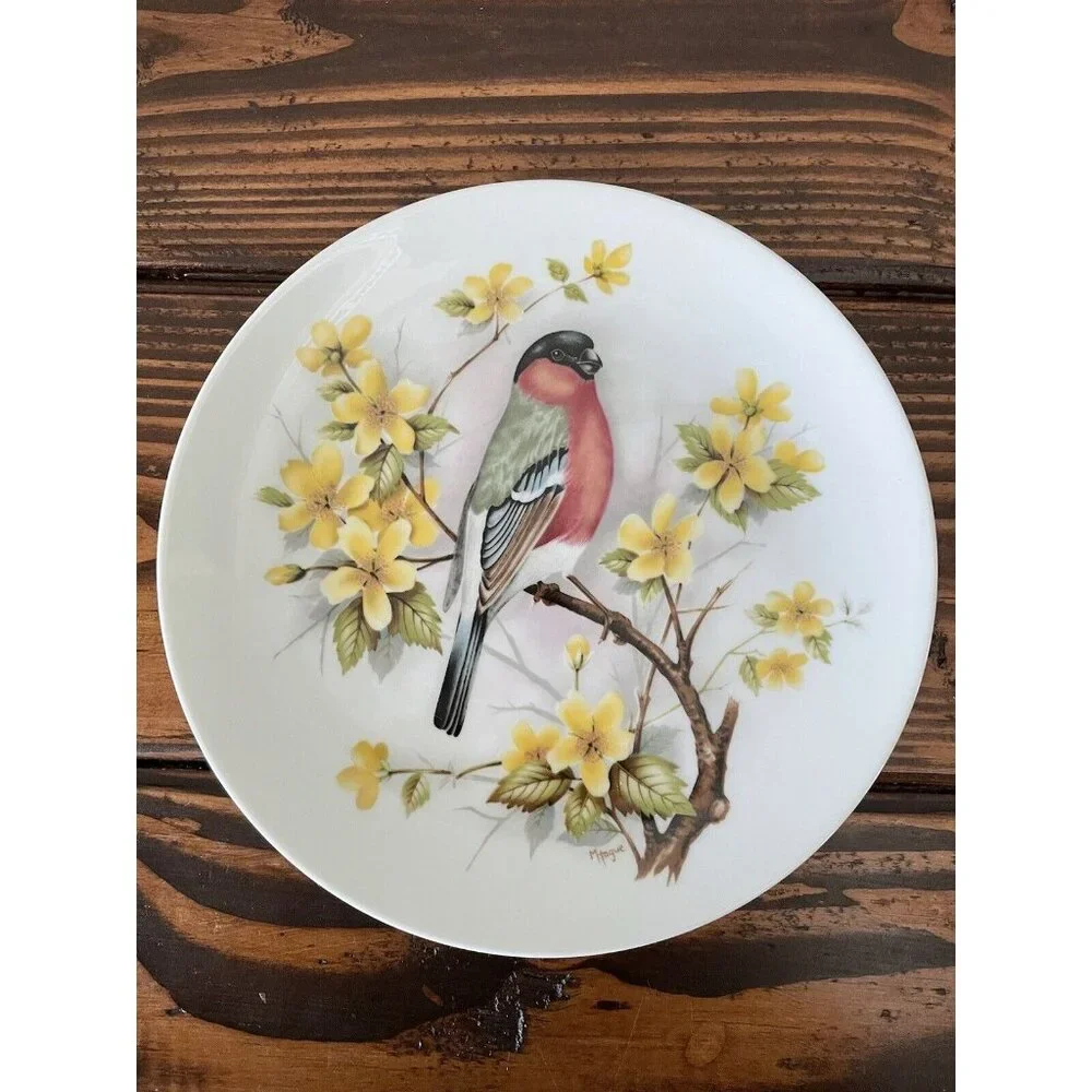 E&R Golden Crown Emblem AK Kaiser West Germany Gimpel Ofer Dompfaff Bird Plate